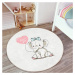 Krémovobiely detský koberec ø 80 cm Comfort – Mila Home