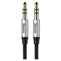 Kábel Baseus Yiven Audio Cable Cable 3.5 male Audio M30 1.5M Silver+ Black (6953156257207)