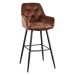LuxD Dizajnová barová stolička Garold hnedý zamat