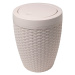 Krémovobiely kúpeľňový kôš Addis Rattan Bath Bin Calico, 5 l