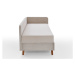 Béžová čalúnená jednolôžková posteľ s úložným priestorom 90x200 cm Cabana – Meise Möbel