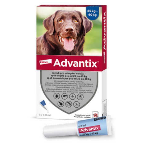 ADVANTIX Spot-on pre psov 25-40 kg 4 ml 1 pipeta