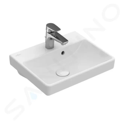 VILLEROY & BOCH - Avento Umývadielko 450x370 mm, s prepadom, 1 otvor na batériu, alpská biela 73