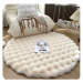 Béžový umývateľný okrúhly koberec ø 200 cm Bubble Cream – Mila Home