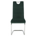 KONDELA Abira New jedálenská stolička smaragdová (Velvet) / chróm