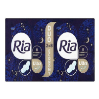 Ria Ultra Silk normal PLUS NIGHT DUOPACK hygienické vložky 2x8ks (16ks)