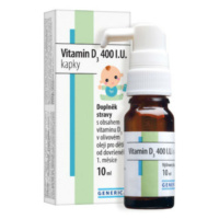 GENERICA Vitamín D3 400 I.U. kvapky 10 ml