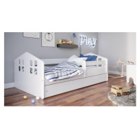 Biela detská posteľ - Kacper 140x80 cm