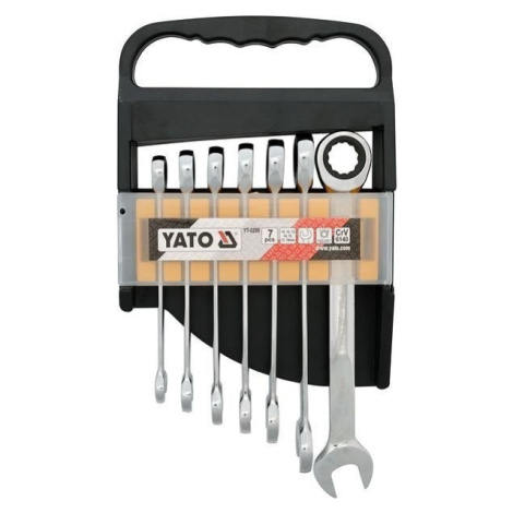 Sada kľúčov očkoplochých 7ks 10-19 mm račňové - YT-0208 Yato