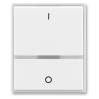 Kryt spínaca/tlacidla 1diel. sign. pikt.0/1 biela/biela ladová Element/Time (ABB)