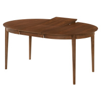 Estila Škandinávsky oválny rozkladací jedálenský stôl Nordica Nogal z dreva v orechovo hnedej fa