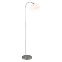 Stojacia lampa v striebornej farbe s kovovým tienidlom (výška  170 cm) Sierra – Trio