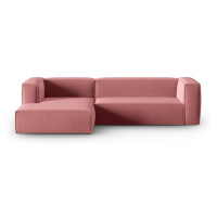 Ružová zamatová rohová pohovka Mackay – Cosmopolitan Design