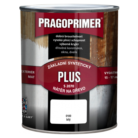 PRAGOPRIMER PLUS S 2070 - základná farba na drevo 0,6 l 0100 - biela