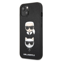 Silikónové puzdro Karl Lagerfeld na Apple iPhone 13 KLHCP13MSAKICKCBK Saffiano Karl and Choupett