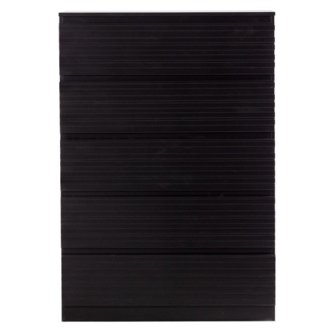 Čierna vysoká komoda z borovicového dreva 83x120 cm Jente – WOOOD