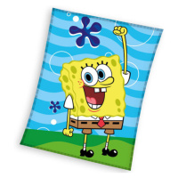 Carbotex Detská deka Sponge Bob Zábava v Mori, 130 x 170 cm