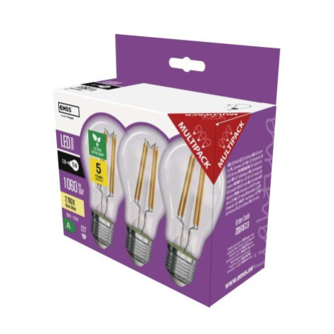 EMOS LED žiarovka Filament A60 / E27 / 5 W (75 W) /1 060 lm