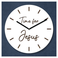 Kresťanské hodiny na stenu - Time for Jesus