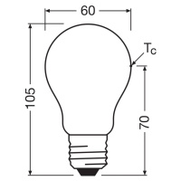 OSRAM LED žiarovka E27 5W matná 4000K 1055lm 2ks