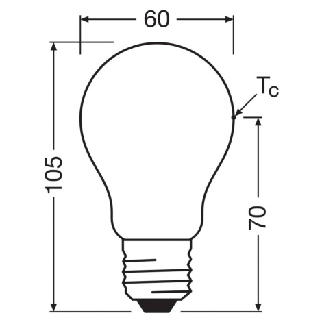 OSRAM LED žiarovka E27 5W matná 4000K 1055lm 2ks