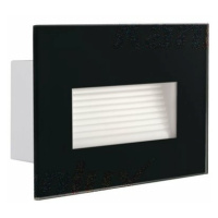 Orientačné/Schodiskové LED svietidlo GLASI 3W 4000K 140lm zo skla, čierne (Kanlux)