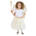 Detský kostým tutu sukne zlatá víla s paličkou a krídlami e-obal