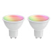 WOOX Smart sada 2ks žiarovka LED GU10 5.5W RGB farebná a biela, WiFi R9076/2