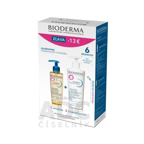 BIODERMA Atoderm BALÍK Intensive baume 500ml + Olej 200ml