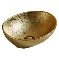 MEXEN - Elza umývadlo na dosku 40 x 33 cm zlaté 21014050