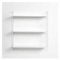 Trojposchodový regál s bielymi policami Metaltex Libro, šírka 70 cm