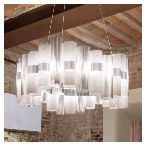 Slamp La Lollo L závesné LED svietidlo Ø80cm biela