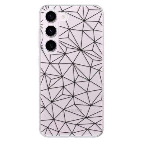 Odolné silikónové puzdro iSaprio - Abstract Triangles 03 - black - Samsung Galaxy S23 5G
