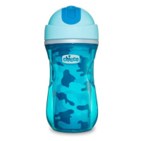 Hrnček Chicco Športový termo so slamkou 266 ml, modrý 14m+