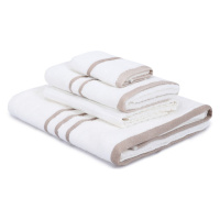 Biele bavlnené uteráky a osušky v súprave 4 ks Linda – Foutastic