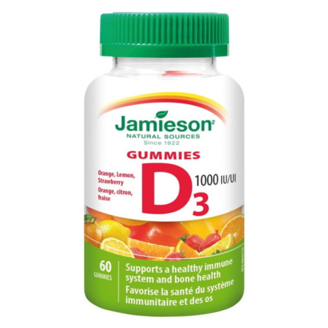 JAMIESON Vitamín D3 1000IU Gummies 60 želatínových pastiliek