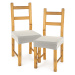 4home Multielastický poťah na sedák na stoličku Comfort smotanová, 40 - 50 cm, sada 2 ks