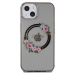 Guess Flowers Glossy Kryt s MagSafe Kryt pre iPhone 13, Čierny