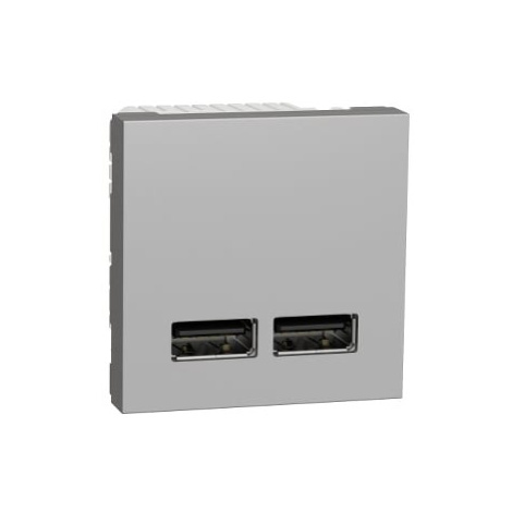 Unica - Dvojitý nabíjací USB A+A konektor 2.1A, 2M, Aluminium