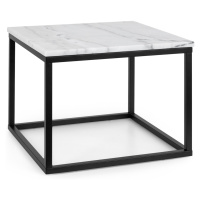 Besoa Volos T50, konferenčný stolík, 50 x 40 x 50 cm, mramor, interiér & exteriér, čierny/biely