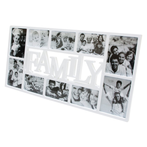 Fotorám Family na 10 fotiek, biely, 72x36cm