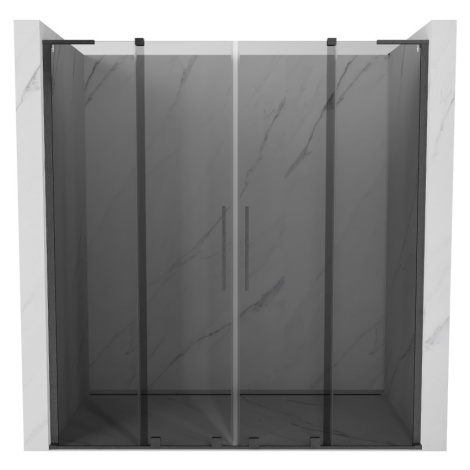 MEXEN/S - Velar L Duo posuvné sprchové dvere 180, grafit, grafit kartáčovaná 871-180-003-42-66