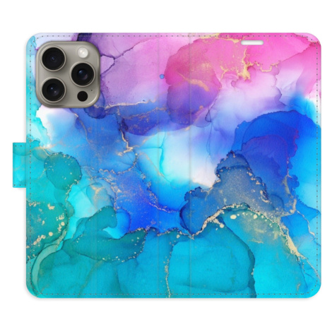 Flipové puzdro iSaprio - BluePink Paint - iPhone 15 Pro Max