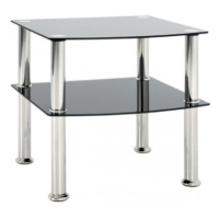 Odkládací stolek Katja 45x45 cm, černé sklo%