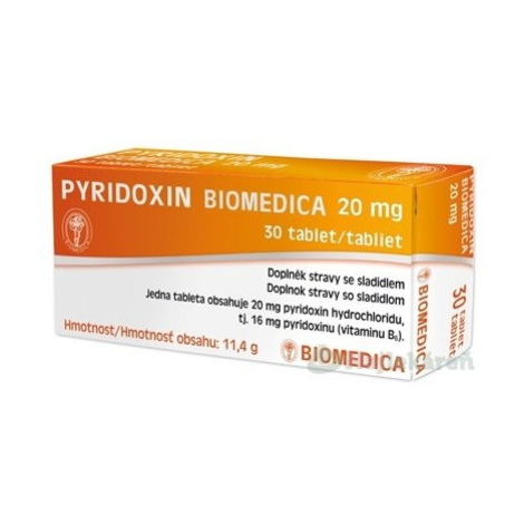 Biomedica Pyridoxin 20 mg 30 tabliet