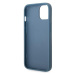 Plastové puzdro Guess na Apple iPhone 13 Mini GUHCP13SP4TPB 4G Triangle Logo Cardslot modré
