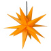 Dekoračná hviezda exteriér, 18-cípa Ø 40 cm žltá
