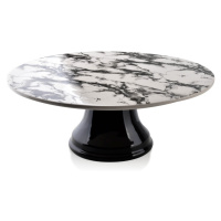 Porcelánový podnos LOUISE MARBLE 30 cm čiernobiely