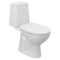 AQUALINE - RIGA WC kombi, dvojtlačítko 3/6l, spodný odpad, splachovací mechanizmus, biela RG801