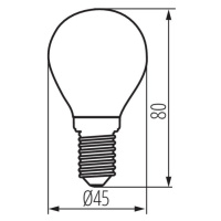 XLED G45E14 4,5W-WW-M   Svetelný zdroj LED